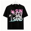 Sun Salt Sand Palm Tree Summer Travel T Shirt Unisex Beach Graphic Vacation Tee