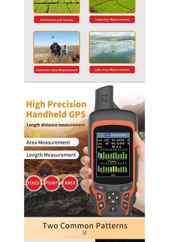 ZL-166 Высокоточный ручной GPS (Английская версия)