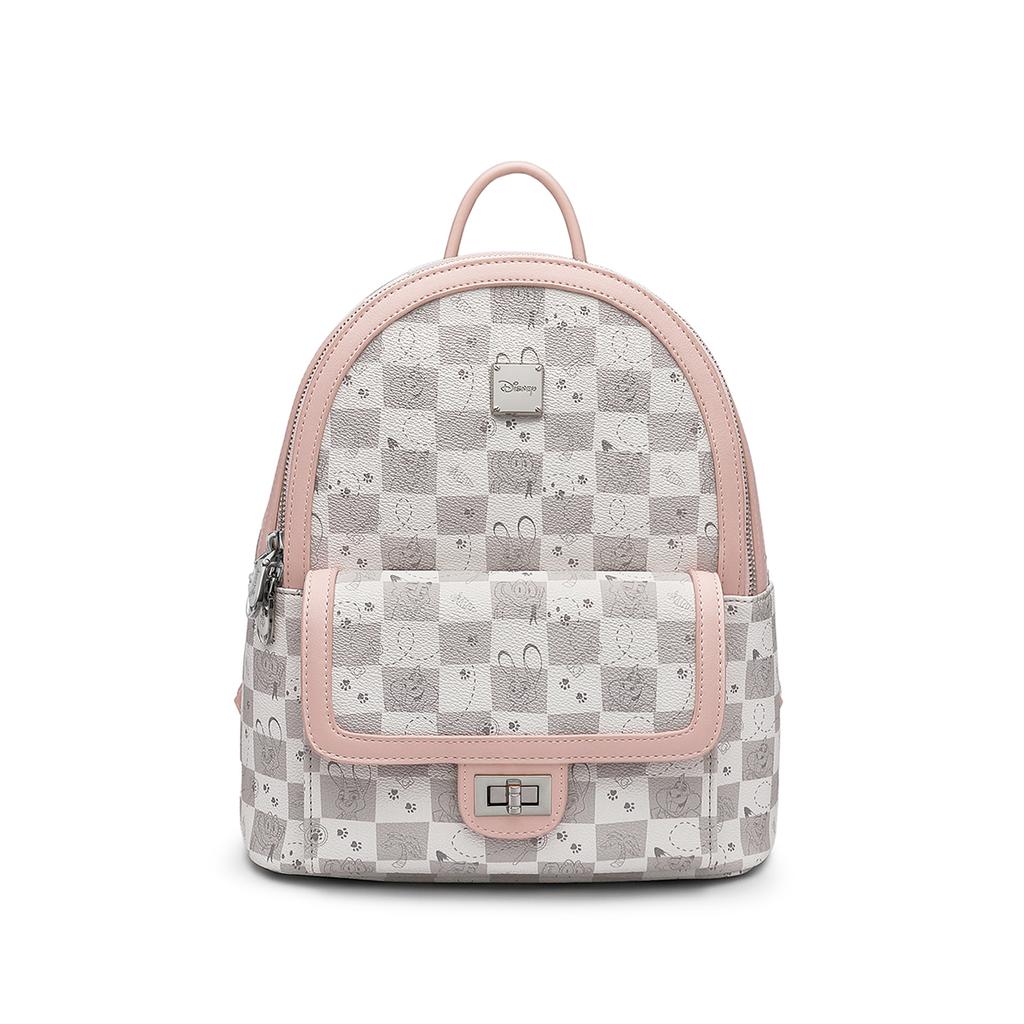 Disney Zootopia Classic Judy Plaid Retro Travel Commuter Practical Versatile PVC Backpack Women backpack Pink DHF52319-Z