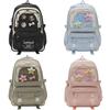 Bag Shoulder Large Capacity Solid Color Backpack Unisex School Student Travel
