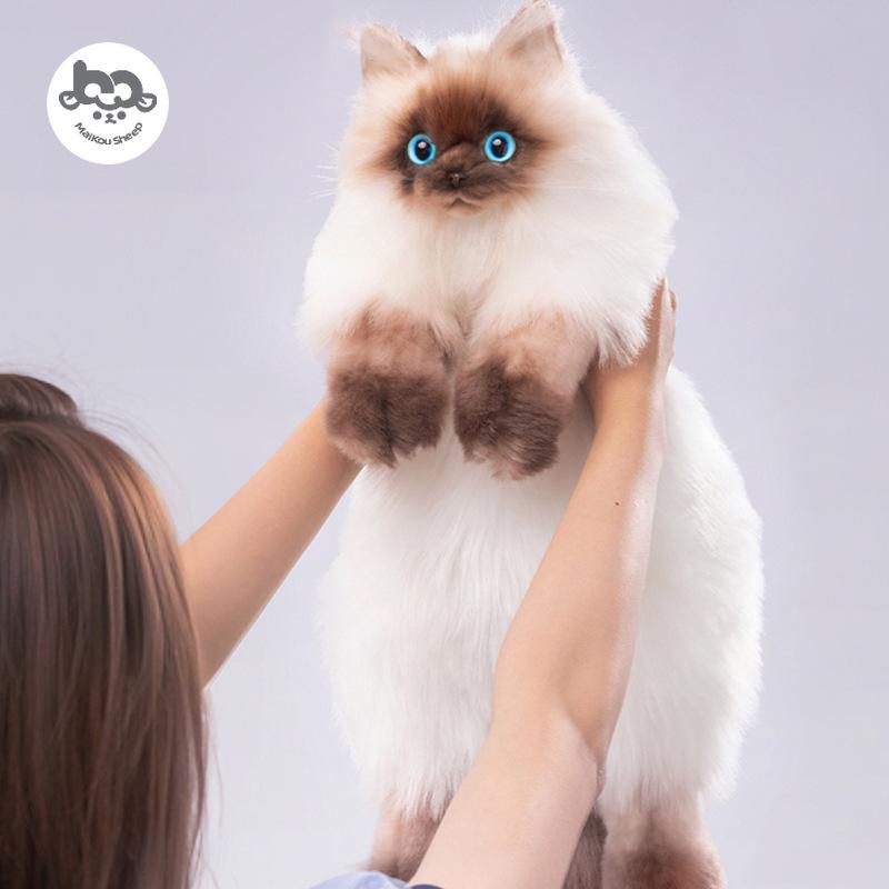 Милый сиамский кот плюшевый рюкзак для девочек Очаровательная кукла сумка Теплый зимний сюрприз подарок для девушки