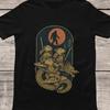 Ukiyo E Dragon Rider Capybara Samurai T Shirt Bigfoot Moon Pizza Surf Vintage Soft Stretched Comfortable Graphic