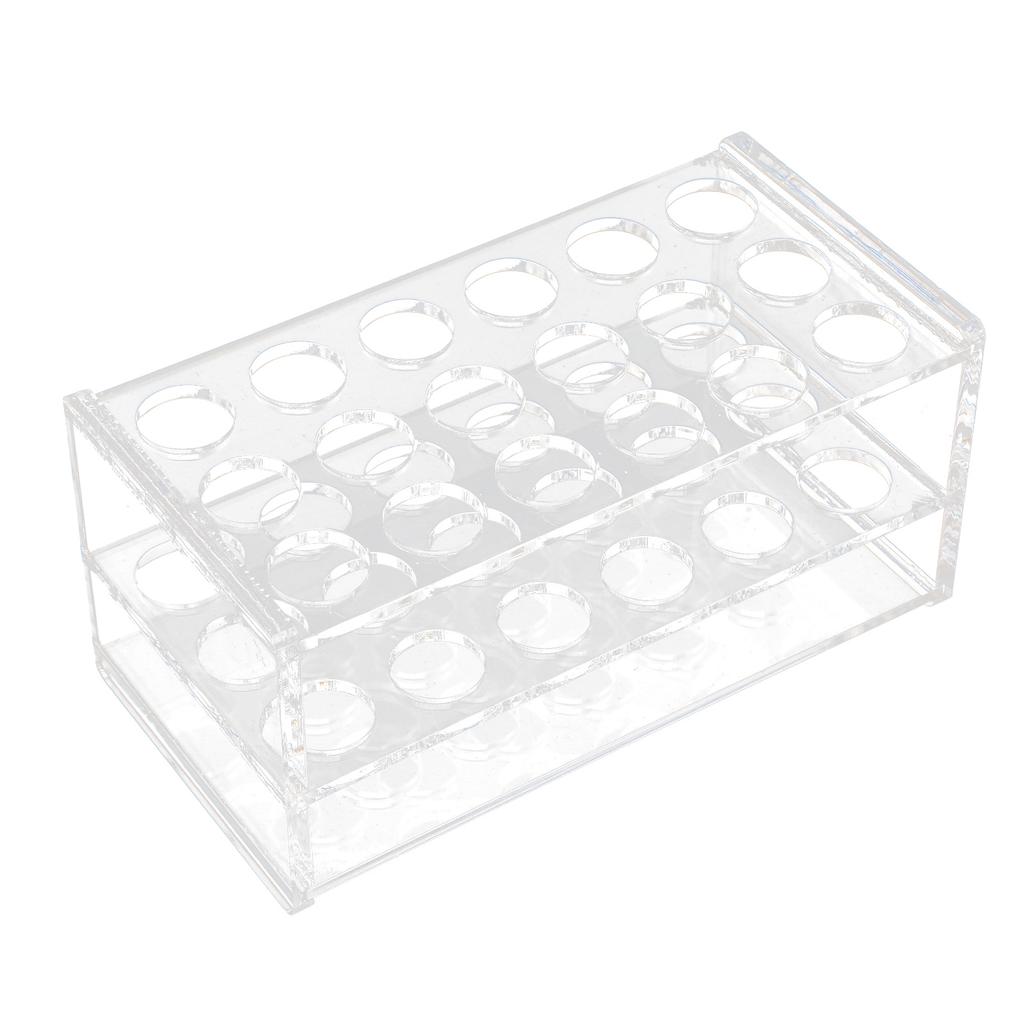 Acrylic Test Tube Rack for 17mm Tubes 18 Holes Transparent Centrifuge Tube Rack for 10ml 15ml Tube
