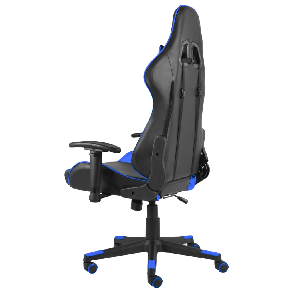 Gaming Chair Swivel Blue PVC