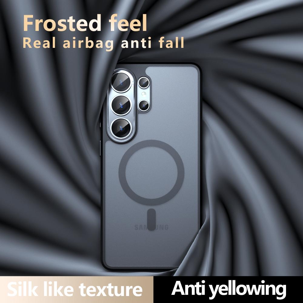 Прозрачный чехол Skin Feel для Magsafe для Samsung Galaxy S26 Ultra S25 S24 Ultra Plus A57 A37 A17 A56 Магнитная бронированная задняя крышка