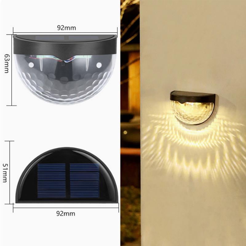Светодиодные солнечные фонари для забора, уличные, водонепроницаемые IP65, настенные фонари, гофрированные фонари для забора, террасы, сада, дорожки, декоративные фонари