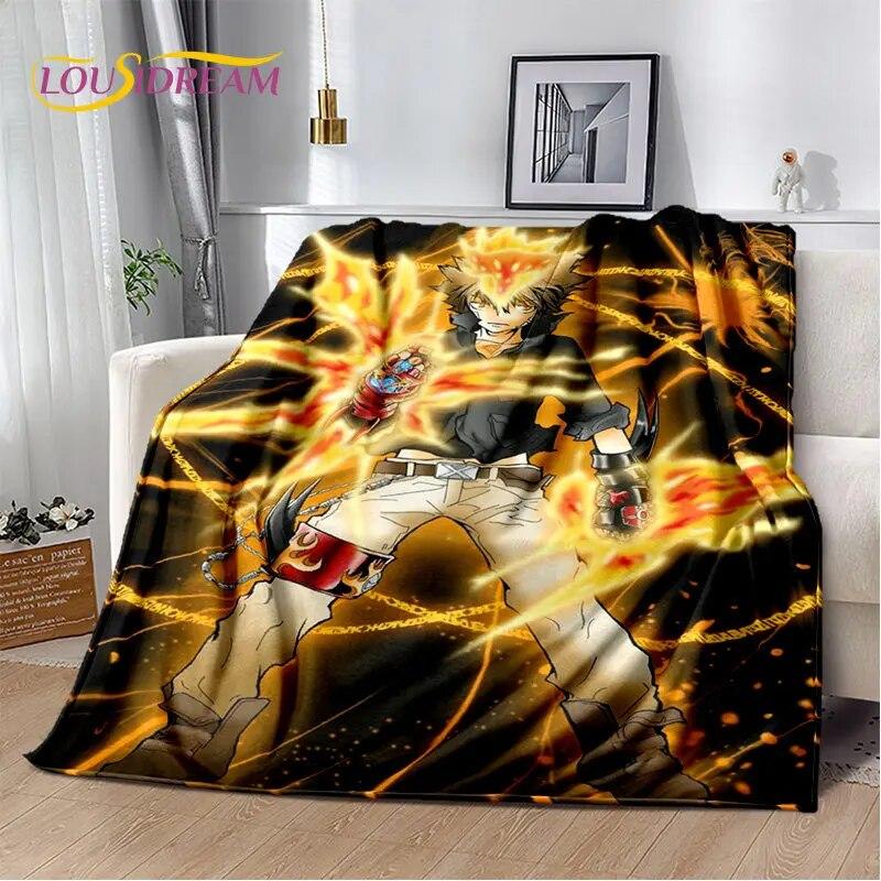 Мягкое плюшевое одеяло с героями аниме Hitman Reborn, фланелевое одеяло, одеяло для гостиной, спальни, кровати, дивана, чехол для пикника, детское одеяло