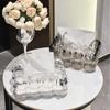 Nordic Light Luxury High-view Tissue Box Home Living Room Coffee Table Storage Box Creative Transparent Tissue Box