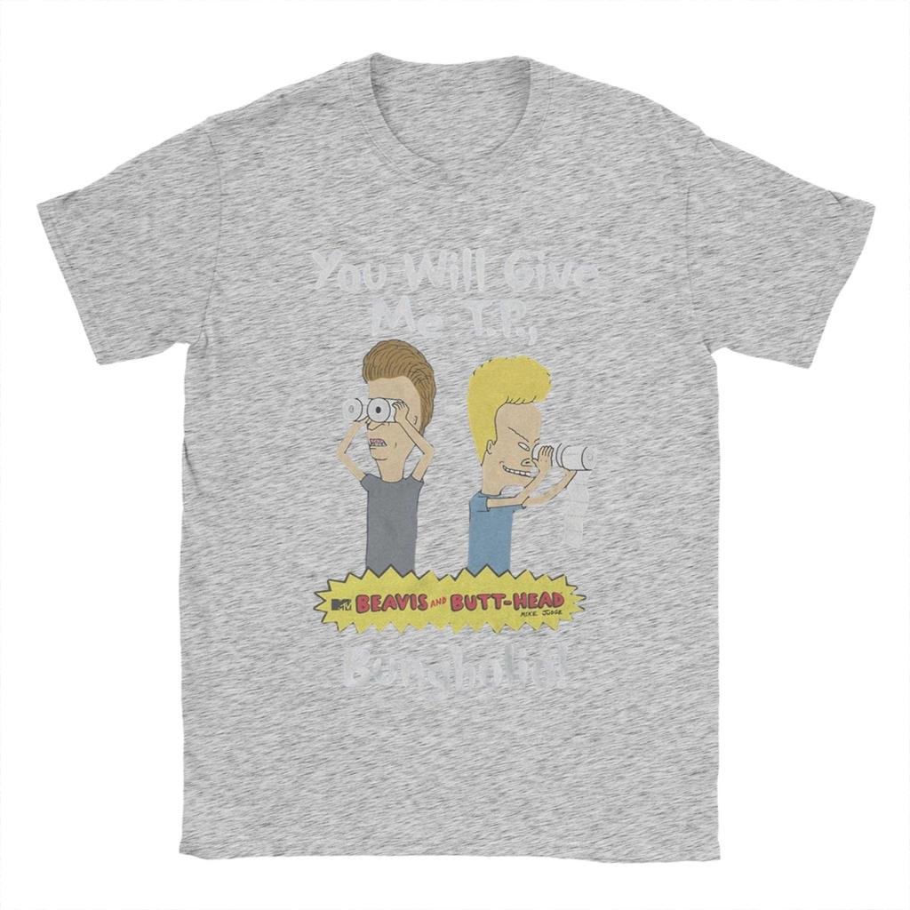 Vintage Beavis and Butthead TShirt for Men Crew Neck Cotton T Shirt  Short Sleeve Tees New Arrival Clothing