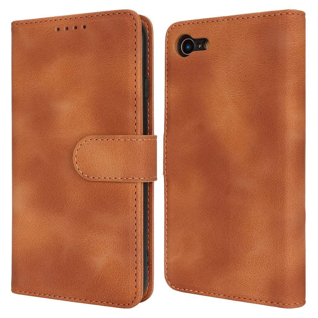 Чехол-кошелек для iPhone SE (2022)/(2020)/8/7 Чехол-книжка из ПУ-кожи с двойным сложенным краем и тактильной поверхностью