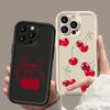 Милый красный чехол-вишенка для Samsung Galaxy A06 A26 A36 A33 A25 A16 A34 S25 Ultra S24 FE S23 S22 S21 Plus Силиконовый мягкий чехол