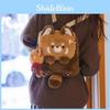 Plush Backpack Raccoon Cartoon Schoolbag Large Capacity Kids Decoration Gift