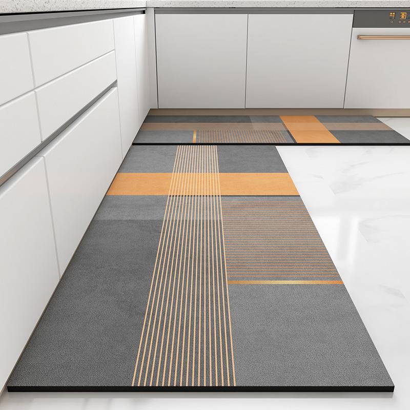 Ковер для кухни ПВХ коврик украшение дома роскошные кожаные напольные коврики водонепроницаемый маслостойкий длинный коврик противоскользящий Alfombra De Cocina