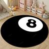 Minimalist Round Christmas Gray Floor Rug, Non-Slip Floor Mat for Nursery
