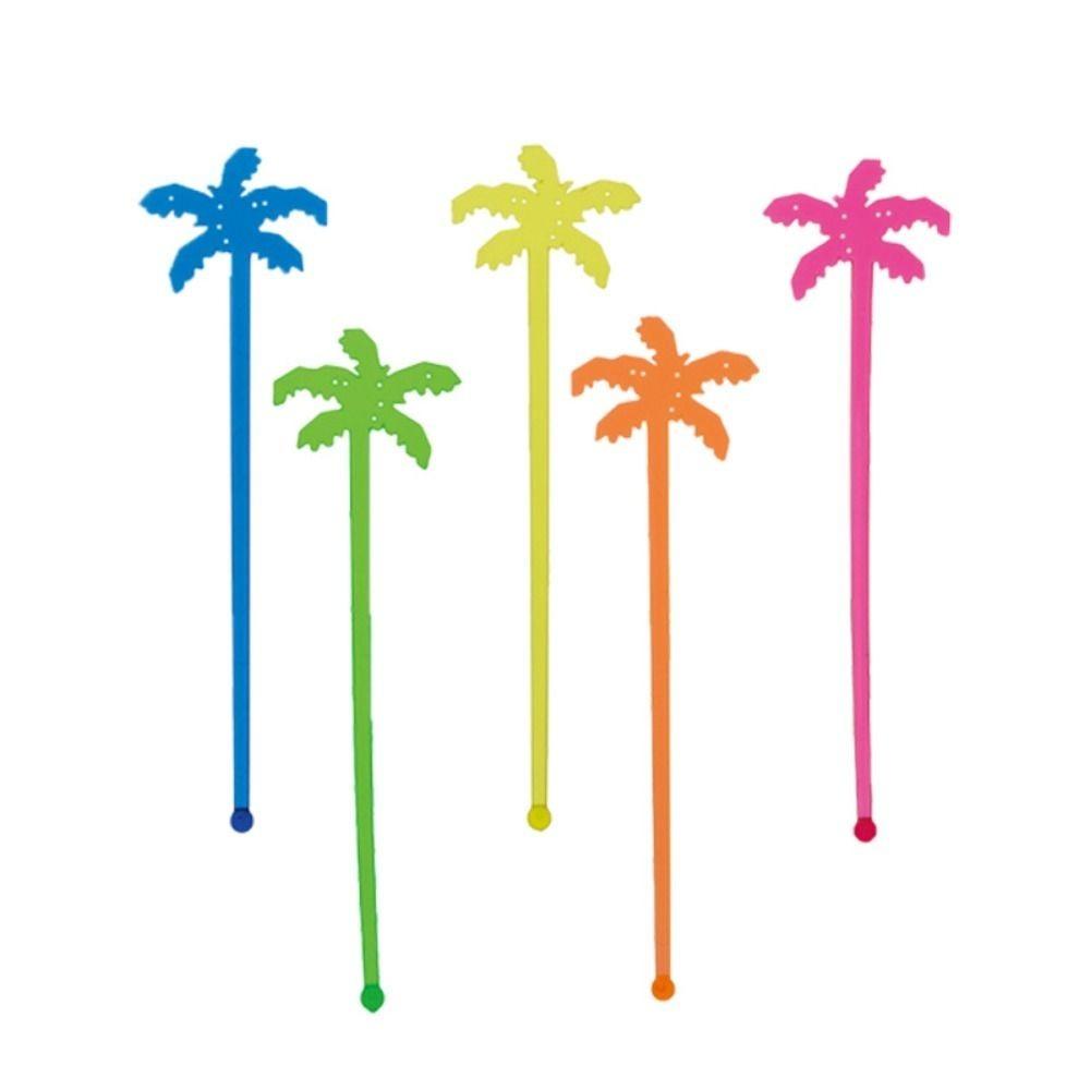 50pcs Colorful Coffee Beverage Stirrer Tropical Summer Juice Drink Stirrers Party Favors