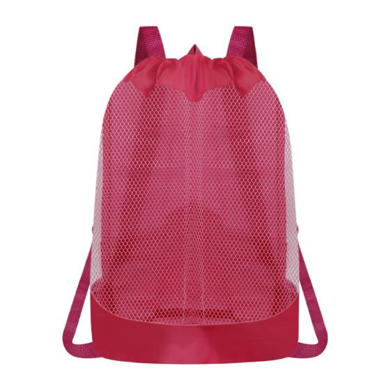 Складная сумка для хранения большой вместимости, пляжная сумка, прозрачный сетчатый дизайн, легкий рюкзак для плавания, органайзер для пляжных игрушек