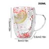 Стеклянные кружки для кофе с двойными стенками 350 мл Эстетичные прозрачные термокружки Легкая стеклянная чашка большой емкости для горячих и