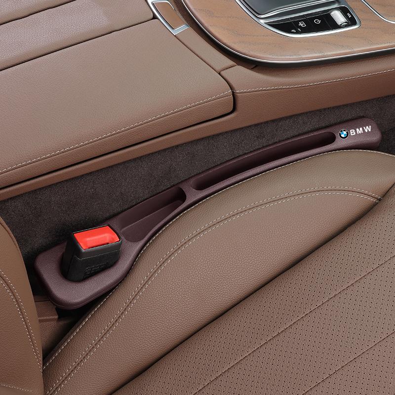 BBIX7 2PC Car Seat Gap Filler Organizer Waterproof Anti-leak Stopper Strip For BMW 1 2 3 4 5 7 Series X1 X3 X4 X5 X6 X7 F10 F20 F30