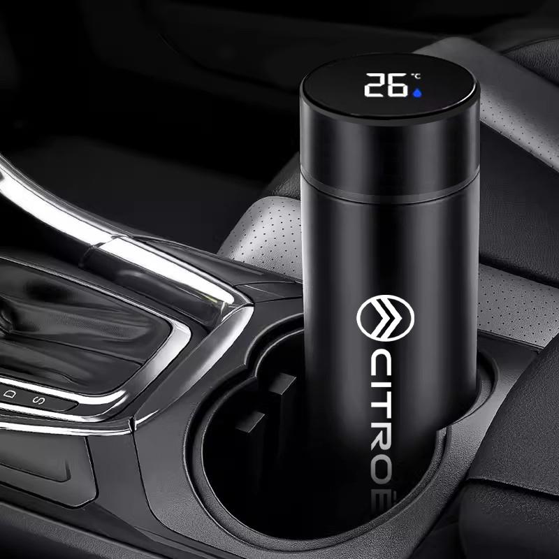 GESW6 Car 500ml Portable Stainless Steel Insulated Cup Coffee Mug For Citroen Celysee C6 C3 C5 C1 C2 Aircross Picasso Cactus Berlingo