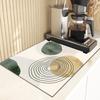 Современный Абстрактный Геометрический Впитывающий Коврик для Сушки Посуды Декор Многофункциональный Кухонный Столешница Обеденный Стол Подставка для Кофемашины