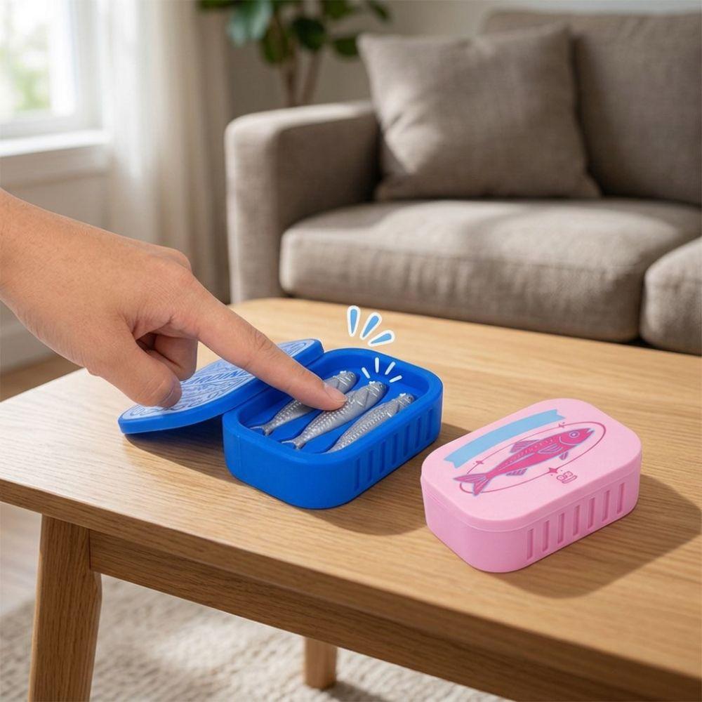 Click Sound Sardine Can Clicker Toy 3D Printed Simulation Sardine Figurine Office Use