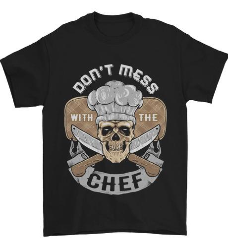 Unisex shirt Cotton Oversize Large Size Don't Mess With The Chef Cooking Skull