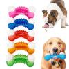 Chewer Tough Wobbling Bone Shape Interactive Pet Rubber Bite Dog Chew Toys Teeth Cleaning Toy