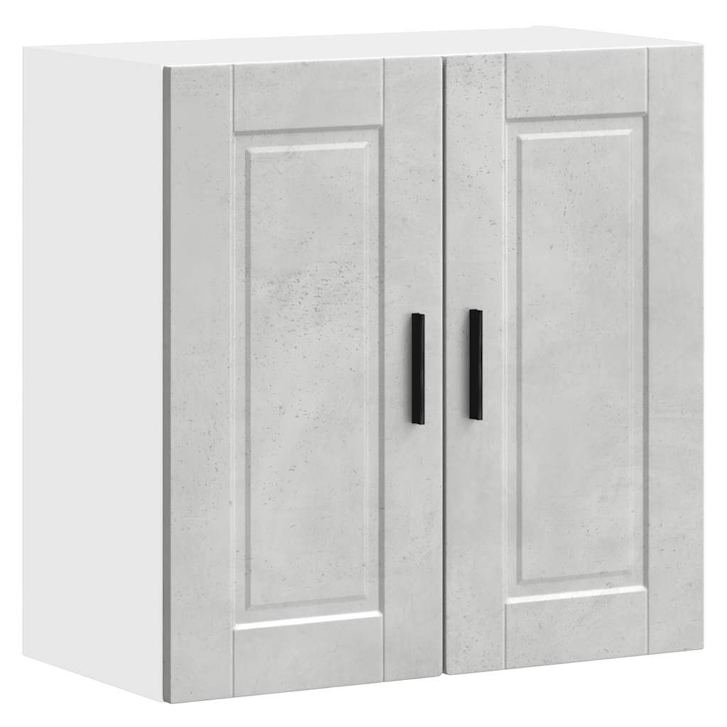Porto Wall Mounted Kitchen Cabinet in Concrete Grey Made of Particleboard