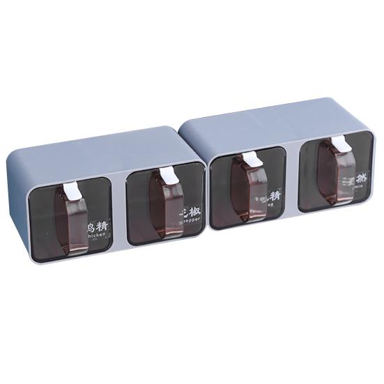 Настенные баночки для специй емкостью 300/600/900/1200 мл. Коробка-органайзер с ложкой. Экономия места на кухне. Товары для дома.