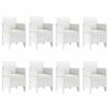 Garden Dining Set 9 pcs Light Grey Polypropylene
