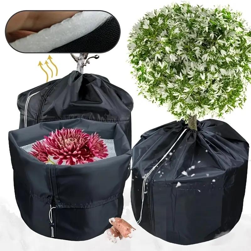 Reusable Plant Frost Cover Winter Protection Bag with Drawstring Cold Resistant Bug Proof Garden Blanket for Trees Shrubs Palms