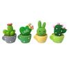 Autocrew Accessories Dashboard Nohohon Cactus Car Decoration Set of 4 AC-AC04,Korean Car Acc