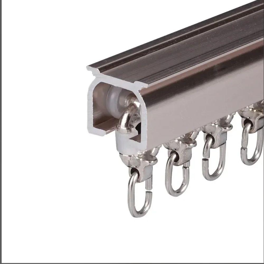 Durable Curtain Track Roller Silent Hooks Drapery Rail Sliding Glider Ceiling Pulley