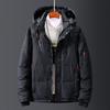 Mens Short Winter Down Jacket Outdoor Casual Multi-pocket Hooded Warm Coat EUR Sizes