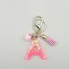 Pink Star Sequin 26 Letters Keychain Cute Tassel Initials Name Keychain Pendant  Backpack Decoration Accessories Gifts