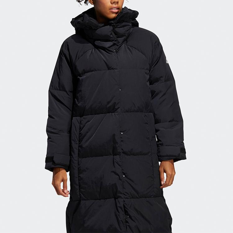 adidas Женский пуховик с капюшоном, женская верхняя одежда, черный FT2541