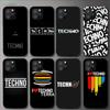 Techno Music Phone Case For Iphone 11 12 Mini 13 14 Pro Xs Max X 8 7 6s Plus 5 Se Xr Shell