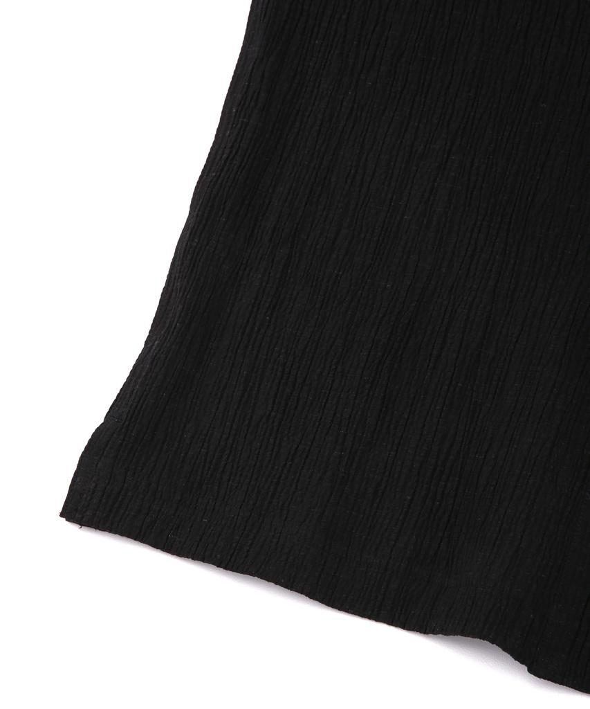 IL CORSO Рубашка с коротким рукавом Crinkle Volume Черная Iesh5E412Bk