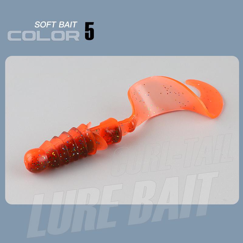 Большая волна, кудрявый хвост, мягкая приманка для окуня и мандаринки