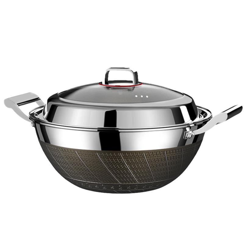 La Xiaoniang 304 Stainless Steel Double-Handle Wok