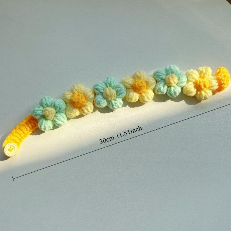 Pet Handmade Three-dimensional Yarn Flower Collar Cute Scarf Decorative Accessories Dog Cat