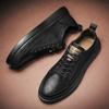 Летнее новое деловое платье Британский повседневный спортивный board shoes черные кожаные туфли