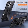 Бронированный противоударный магнитный чехол для iPhone 17 Air 16 15 14 13 12 Pro Max Plus 16E Для Magsafe Невидимая складная подставка-кронштейн Чехол