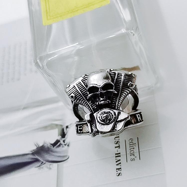 Jewelry Punk Rock Engine Men's Ring