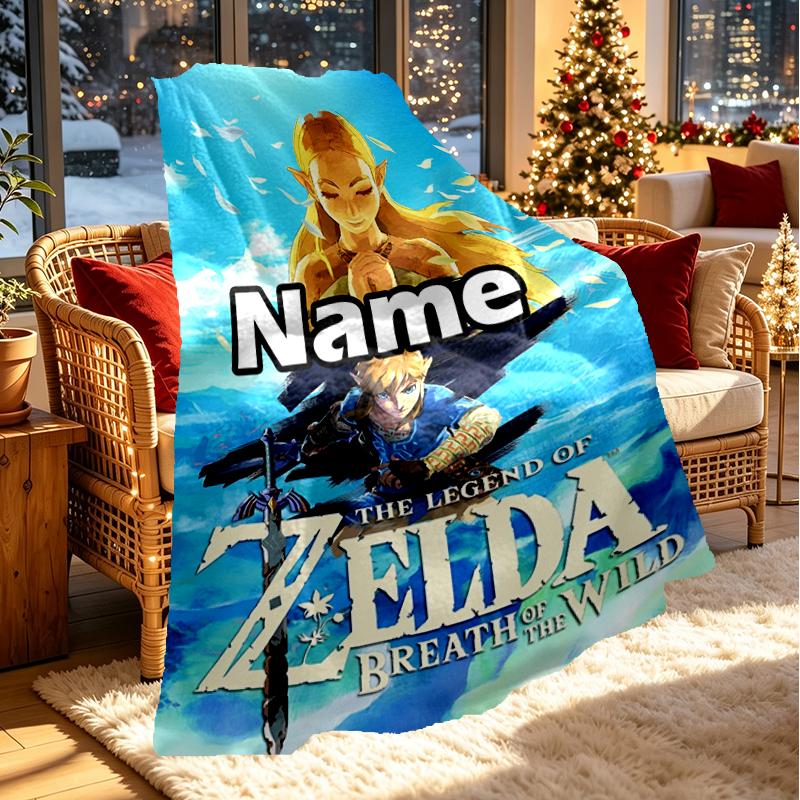 Custom Name Personalized Video games Print Blanket, Home Decor, Bedroom, Sofa, Camping, Couch, Gifts for Birthday Christmas