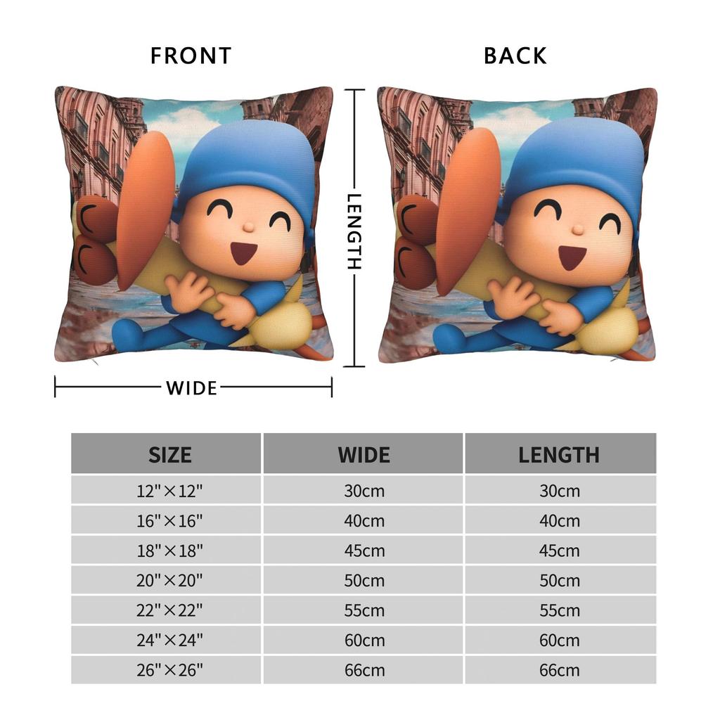 Decorative Pillow Cover Pocoyoes Cartoon Comdy Stuff Home  Throw Pillow Case Cover Drop Shipping Multi-Size