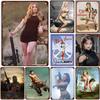 Металлические жестяные таблички Pin-up Girl, Плакат, Настенное украшение, Винтажные военные плакаты, Железная живопись для мужской комнаты, Домашнего кафе, Садового клуба B