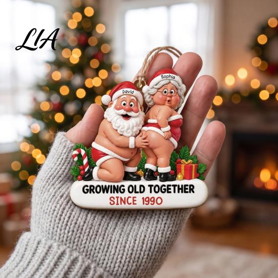 Retro Christmas Tree Ornaments Wooden Hanging Ornaments, Funny Santa Claus Pendant with Reusable Craft Rope for Holiday Home Decor and Party Supplies