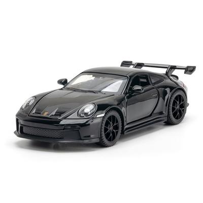 Масштаб 1/32 Суперкар Porsche 911 GT3 Литой металлический сплав Модель автомобиля Звук и свет Детские игрушки Подарок на день рождения для детей Mini GT Мальчики