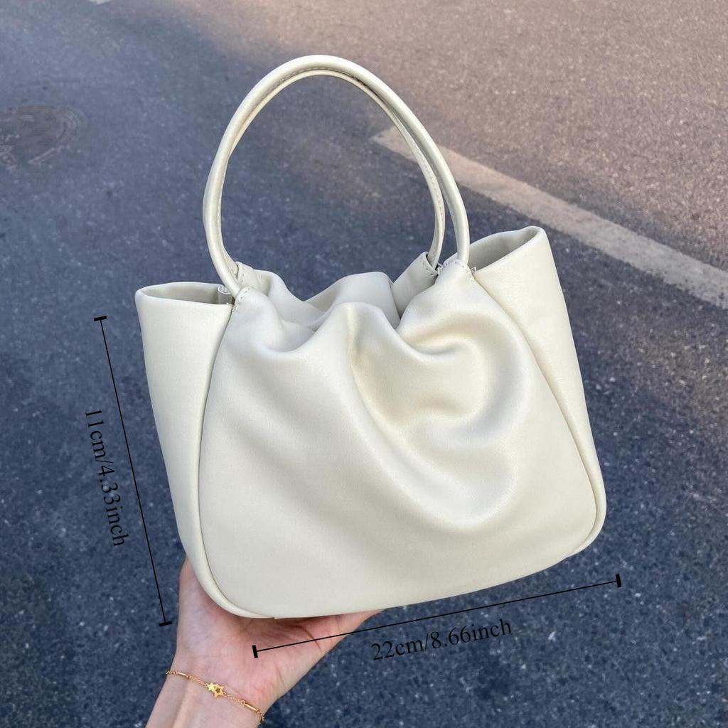 2024 Новая мягкая кожаная сумка-тоут cloud bag, плиссированная женская сумка-тоут, высококачественная сумка через плечо для поездок на работу и дальние расстояния